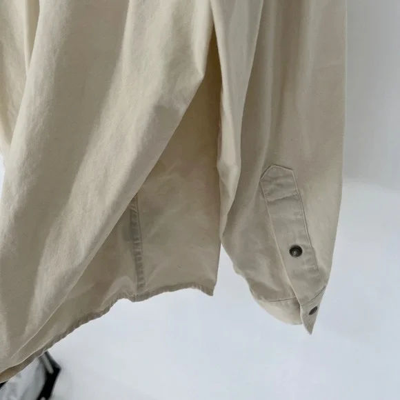 LAUREN Ralph Lauren Utility Shirt Women 2X Tan Cotton Twill Mesh Safari Pockets - Picture 11 of 15